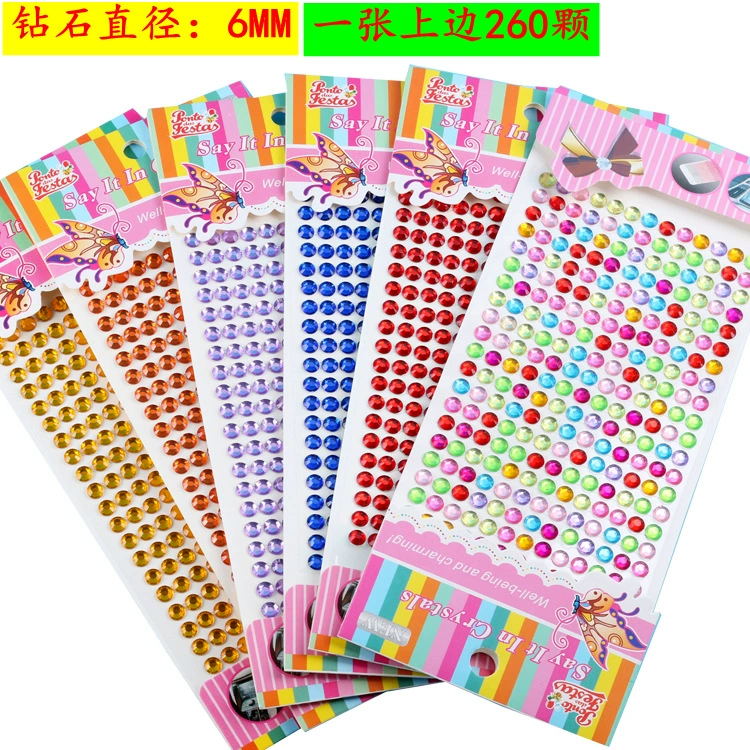 Детский макияж сценическое представление ручной работы Алмазная наклейка мультфильм драгоценный камень маленькая паста Кристалл акриловая Бонусная наклейка