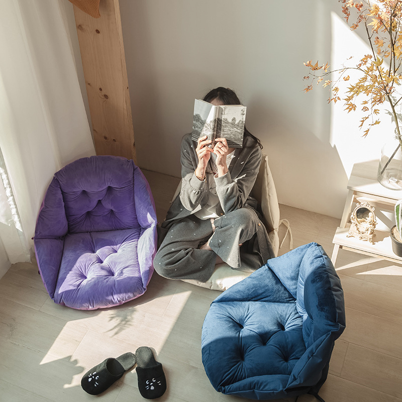 批发加厚贝壳垫连体椅子坐垫居家办公室护腰一体靠背垫亚马逊货源