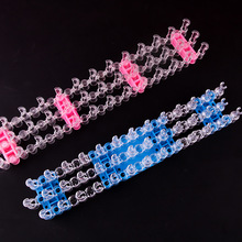 热销彩虹diy编织橡皮筋配件 塑料钩针皮筋手链编织工具编织机厂家