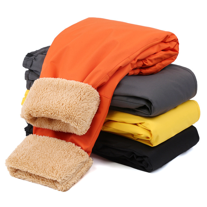 Outdoor Children's Charge Pants Lamb Velvet Boys' and Girls' Autumn and Winter Thickened Windproof Waterproof Warm Ski Pants Outdoor Children's Charge Pants Lamb Velvet Boys' and Girls' Autumn and Winter Thickened Windproof Waterproof Warm Ski Pants