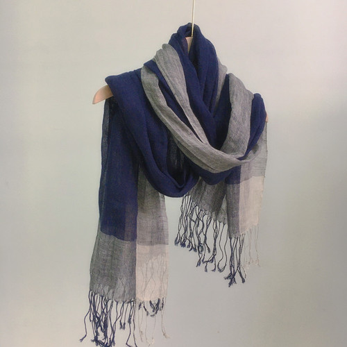 Dropshipping Japanese rain dew linen original color spring and summer scarf, light and thin sun protection scarf for women