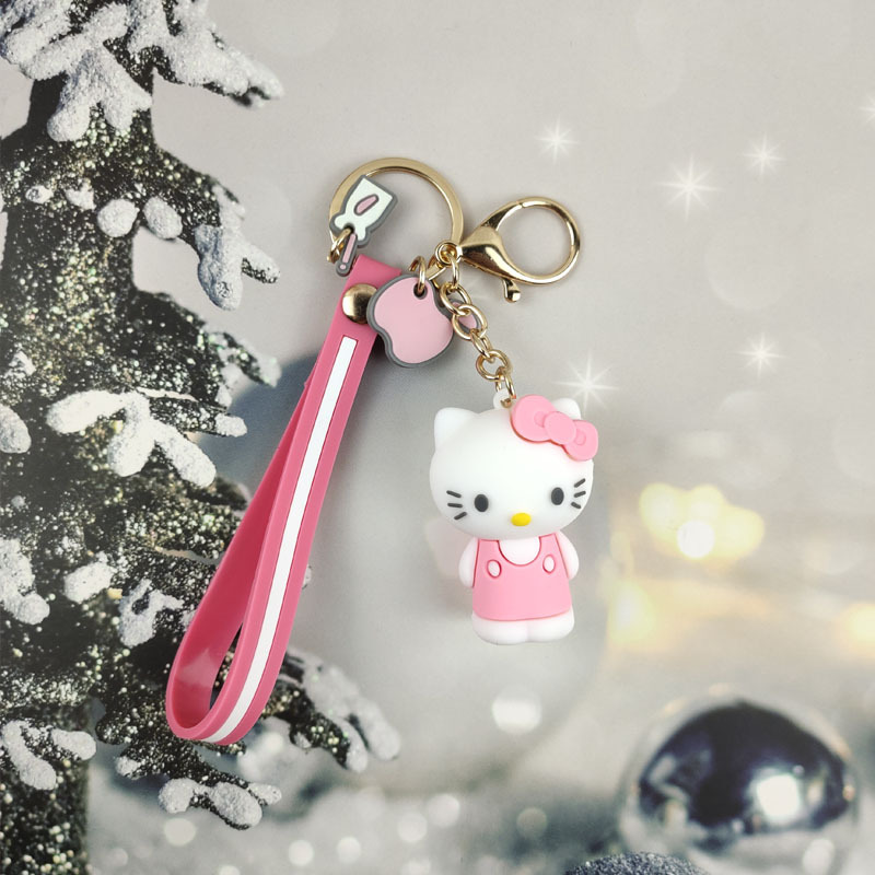 PVC de dibujos animados Sanliou rana KT gato muñeca llavero linda pareja bolso colgante pequeño regalo creativo