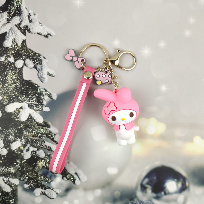 PVC de dibujos animados Sanliou rana KT gato muñeca llavero linda pareja bolso colgante pequeño regalo creativo