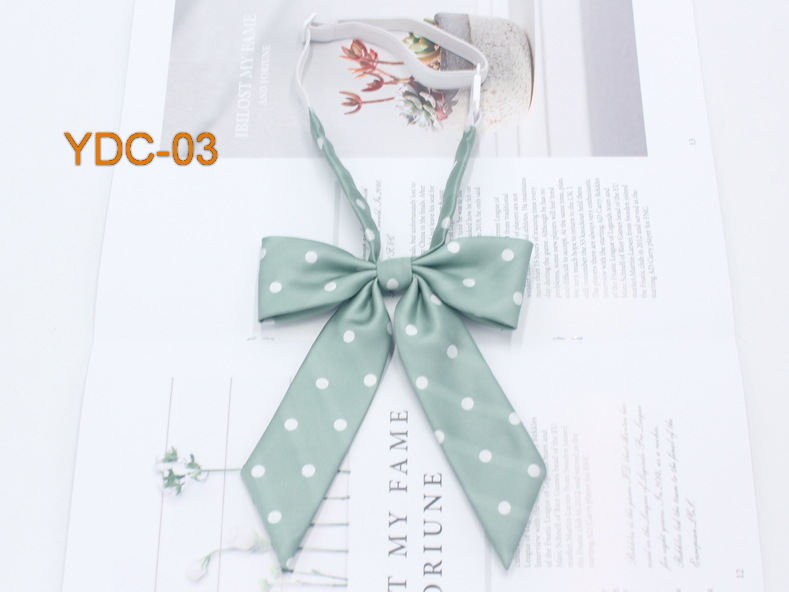 Punto de fabricante Pajarita de lunares pequeños Estilo universitario coreano Pajarita de mango largo para niñas Ropa de marinera Accesorios de uniforme JK