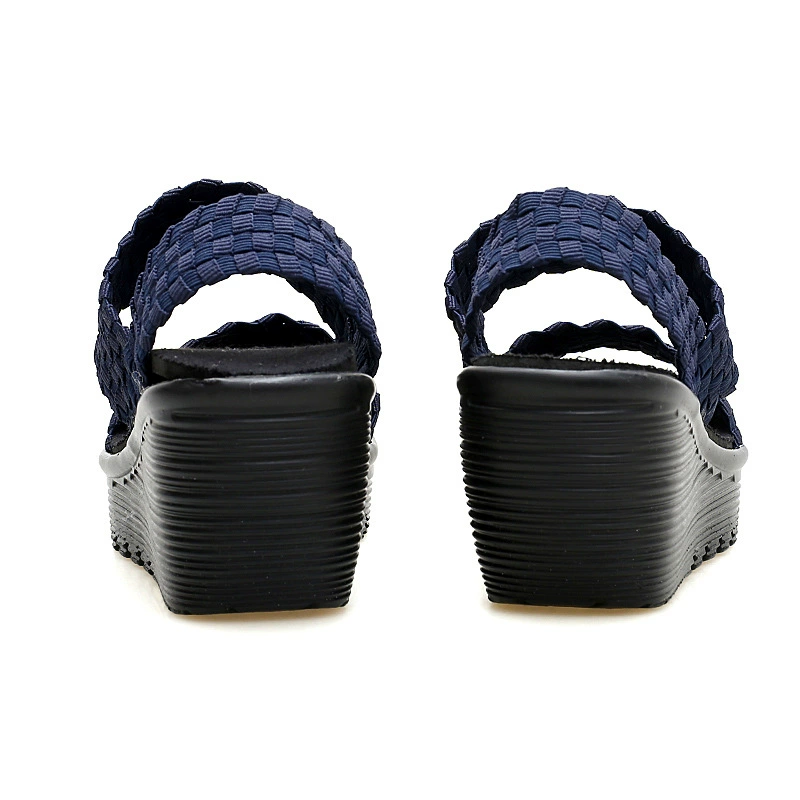 Woven sandals, elastic low non-slip comfortable shoes, 2020, on elastic band