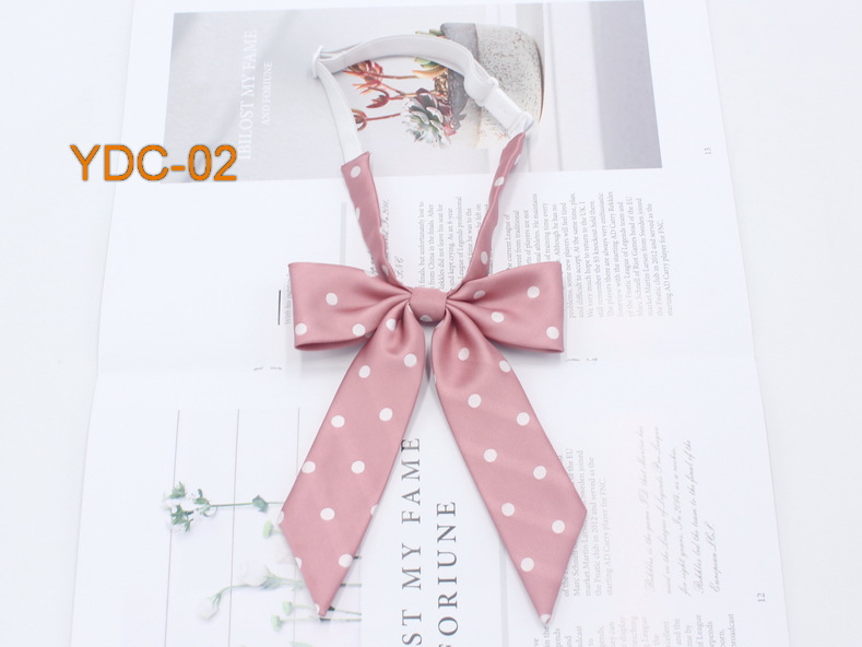 Punto de fabricante Pajarita de lunares pequeños Estilo universitario coreano Pajarita de mango largo para niñas Ropa de marinera Accesorios de uniforme JK