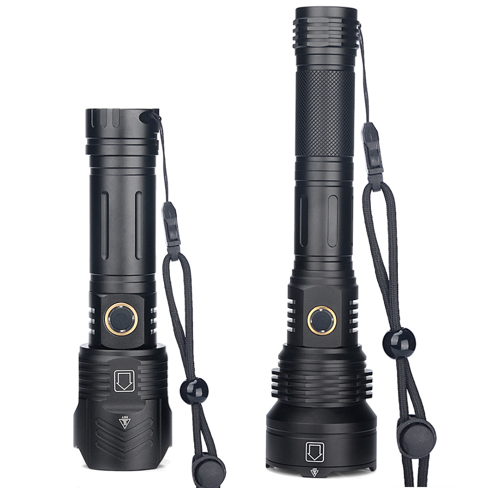 Cross-border P90 high-power strong light long-range flashlight multi-function zoom outdoor XHP90 searchlight manufacturers