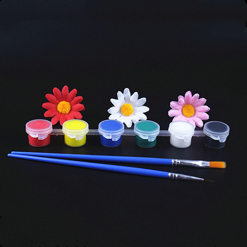 3ml 6 colors 2 brushes acrylic paint canvas paint children's painting diy paint vinyl doll plaster graffiti