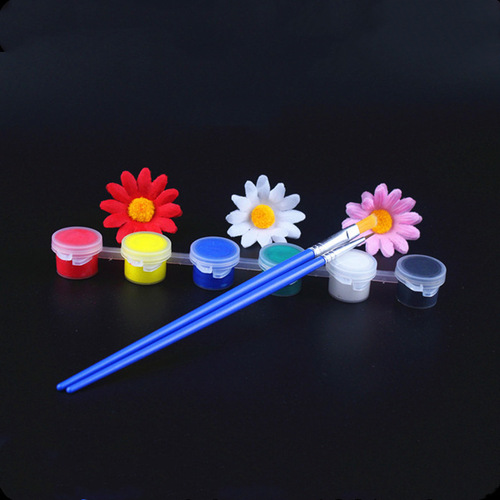 3ml 6 colors 2 brushes acrylic paint canvas paint children's painting diy paint vinyl doll plaster graffiti