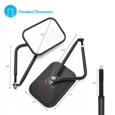 Rearview Mirrors, Black Square – Car mirror