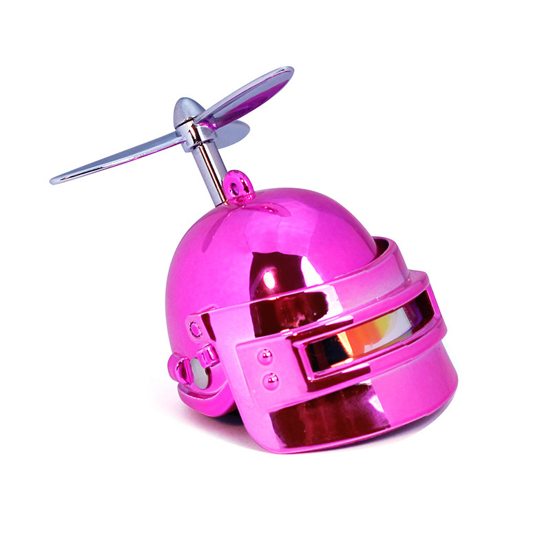 Factory wholesale three helmets silver leaf bamboo dragonfly helmet broken wind duck car game luggage jewelry eat chicken