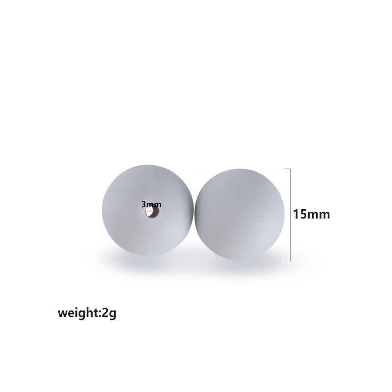 15mm cuentas de silicona molar juguete teether pulsera collar de cadena de chupete accesorios Amazon DIY accesorios de la joyería