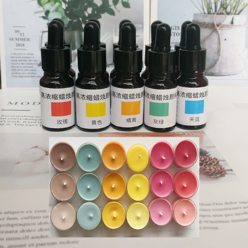 Pigment candle