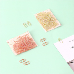 Creative Mini Paperclip Love Mini Paper Clip File Imitation Gold Rose Gold Cute Paperclip Manufacturer Wholesale