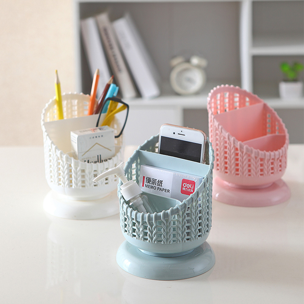 Creative rattan-like pen holder storage box stationery organizing box student gift suit desktop plastic Pen Holder