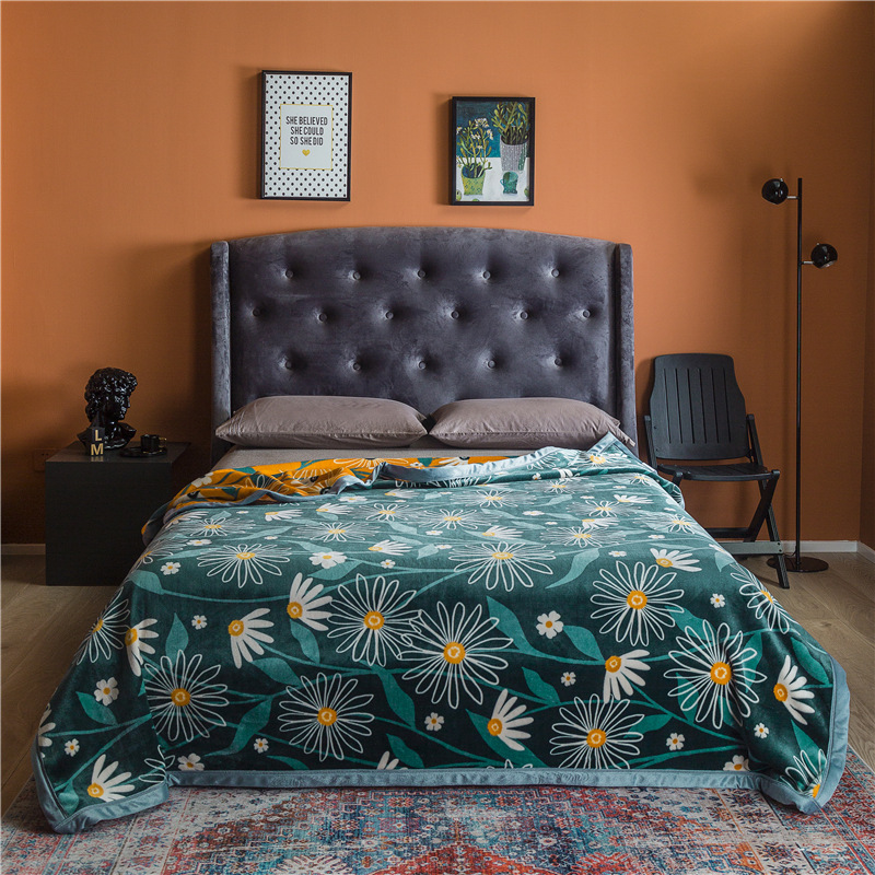 Manta de franela de lujo ligero un suministro de transmisión en vivo transfronterizo de Ding engrosada manta antiestática de vellón de coral de doble capa