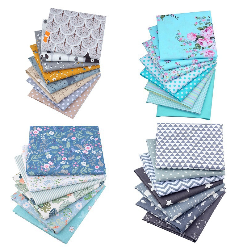Foreign trade oblique printing fabric DIY handmade patchwork group…