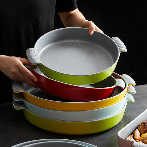 Large double-eared pickled fish boiled fish soup basin dish commercial melamine tableware imitation porcelain square crayfish dry pot dish