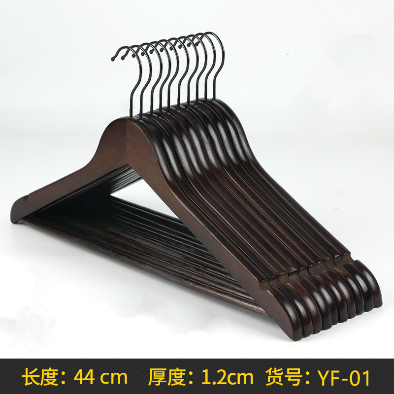 옷가게 호텔 옷걸이 나무 옷 걸이 미끄럼 방지 원활한 복고풍 단단한 나무 옷 랙 바지 랙 옷 걸이 도매