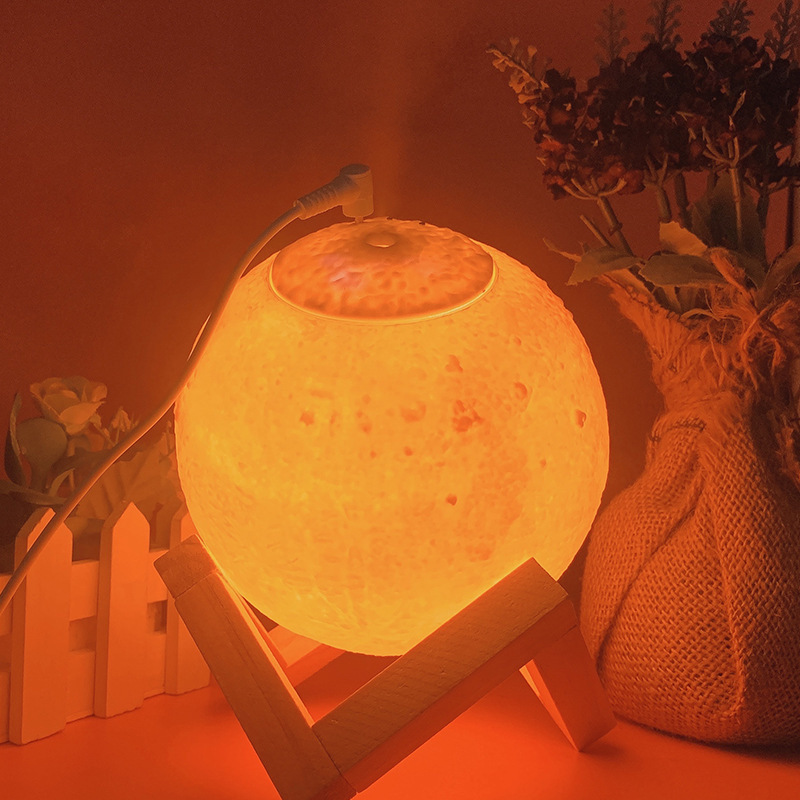 Moon light humidifier home office silent humidifier energy saving night light bedside led luminous moon light