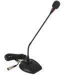 有线鹅颈软管麦克风 三式供电会议演讲视频双芯电容拾音桌面话筒