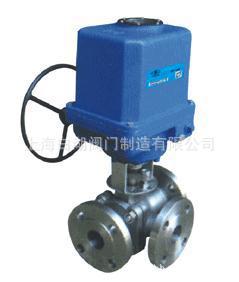 白湖牌 Q941F电动调节三通球阀 电动三通球阀