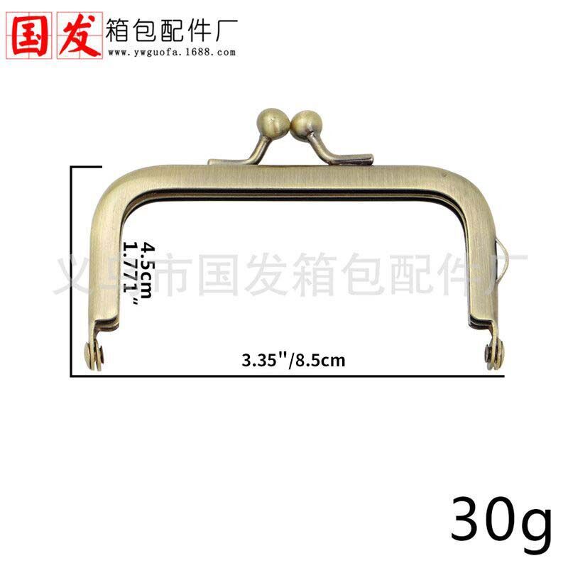 No agujero 8.5CM 10.5 15 18.5cm cuadrado bronce oro oro serie accesorios de bolsa de oro