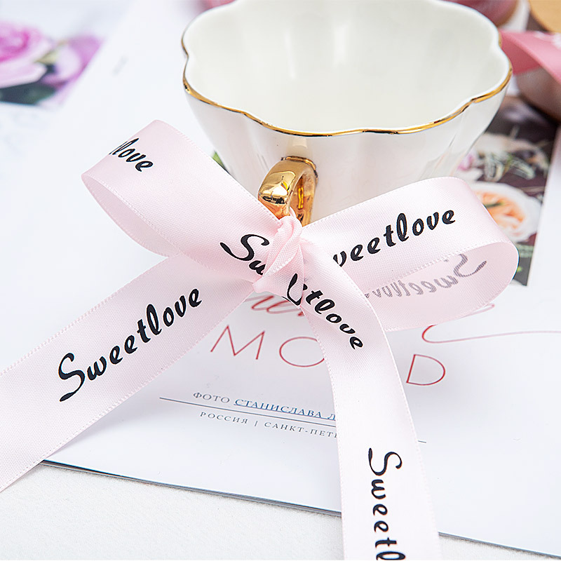 2,5 cm cinta de embalaje de flores cinta de embalaje de regalo al por mayor vendaje decorativo pastel hornear impresión cinta dulce