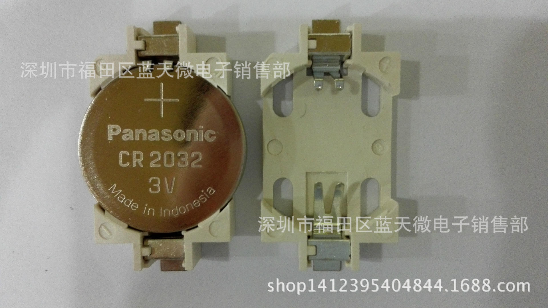 cr2032纽扣电池白色贴片座耐高温 bs-6 镀锡贴片脚