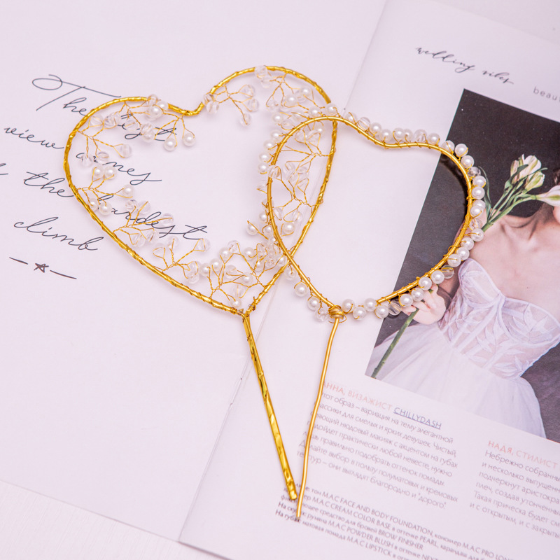 Red de celebridades Decoración de pasteles de corona Decoración de ramo Decoración de perlas Plug-in Sombrero de cumpleaños Reina Corona Material de flores