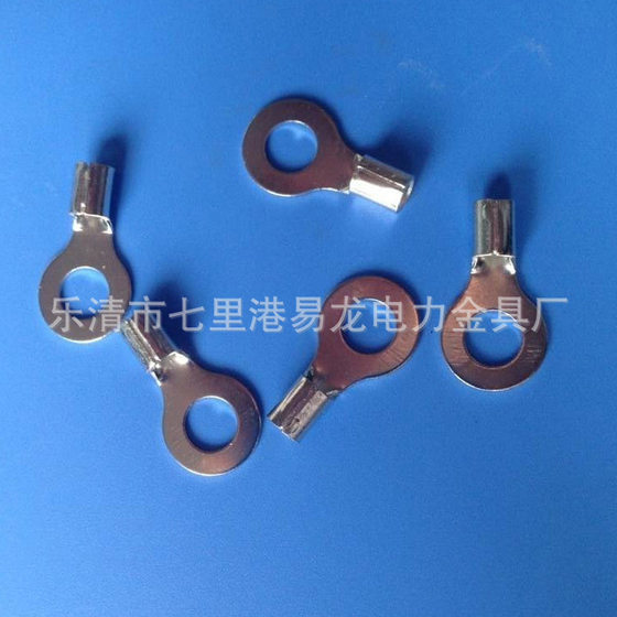 Imitation imported round cold pressure wiring terminal RNB2-6 copper wire nose O-type bare terminal copper nose copper wire lug