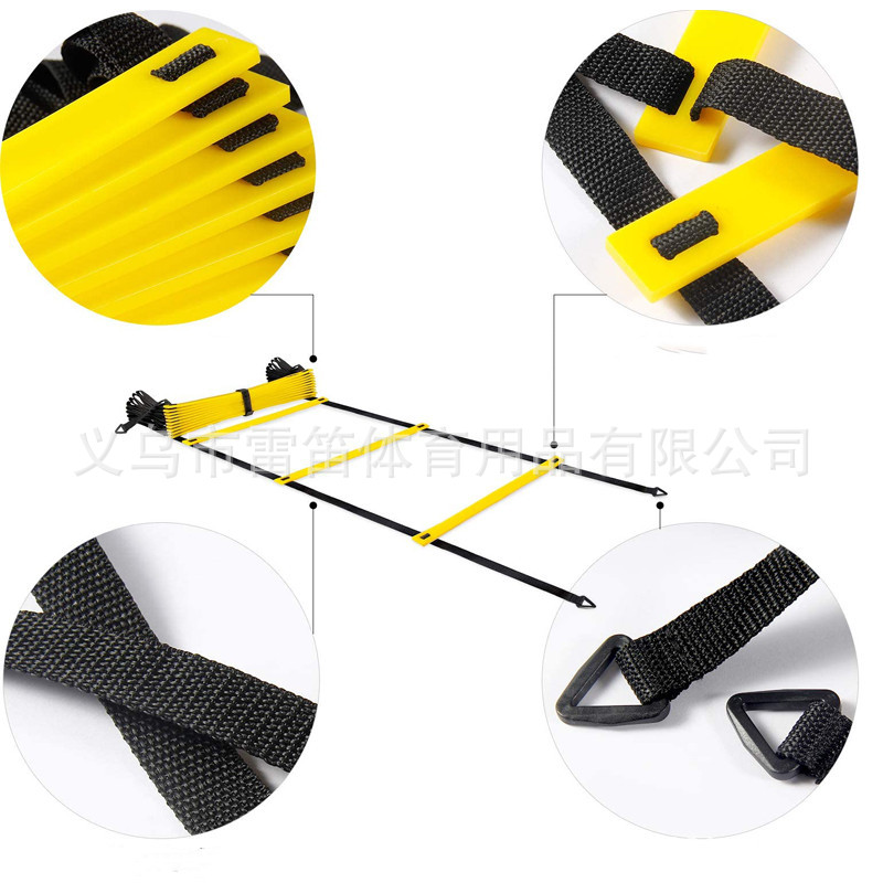 Escalera de cuerda transfronteriza para entrenamiento de baloncesto, escalera de agilidad, escalera de cuerda suave, equipo de entrenamiento de fútbol, disco marcador de rugby