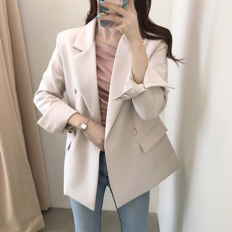 Ins Small Suit Jacket 2025 Spring & Fall New Korean Style Loose Casual Versatile British Style Suit Work Clothing Style