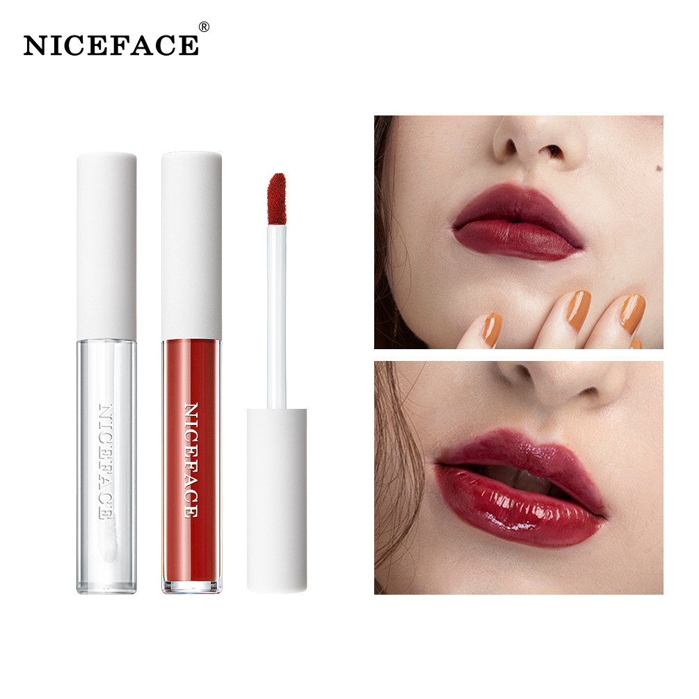 carina Niceface matte non stick cup set with enhancing liquid texture lip gloss_voghion.com