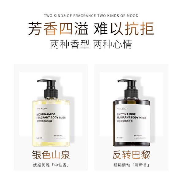 Moisturizing shower gel contains niacin full body