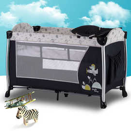 欧式折叠婴儿床拼接大床bb便携式宝宝床边床摇篮床游戏床可移动