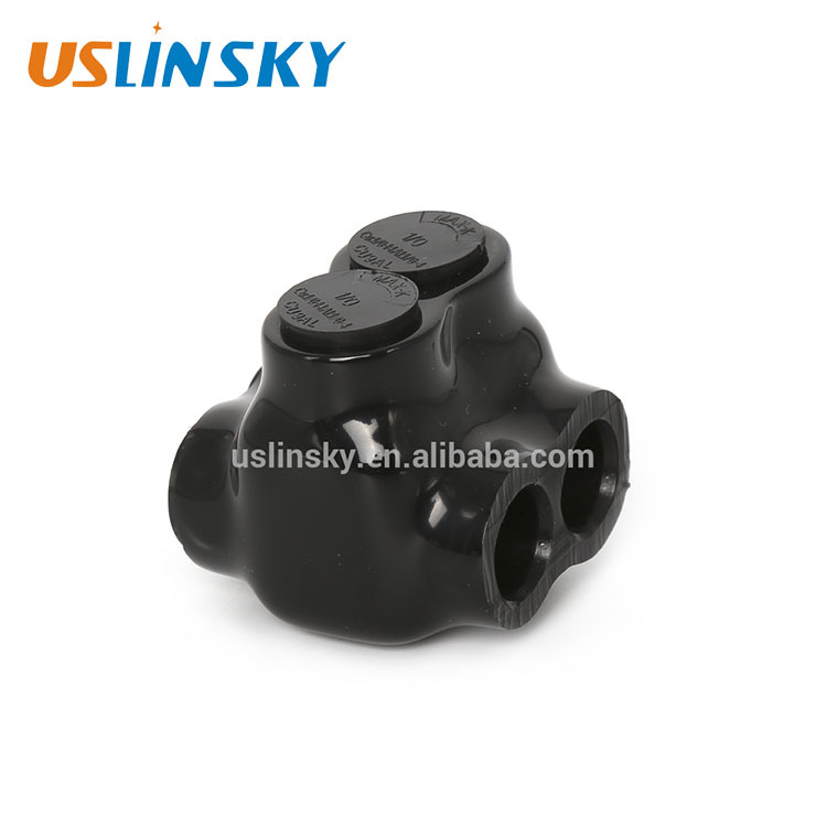 上海uslinsky端子绝缘穿刺电缆连接器两侧双芯电缆入口LICD250-2