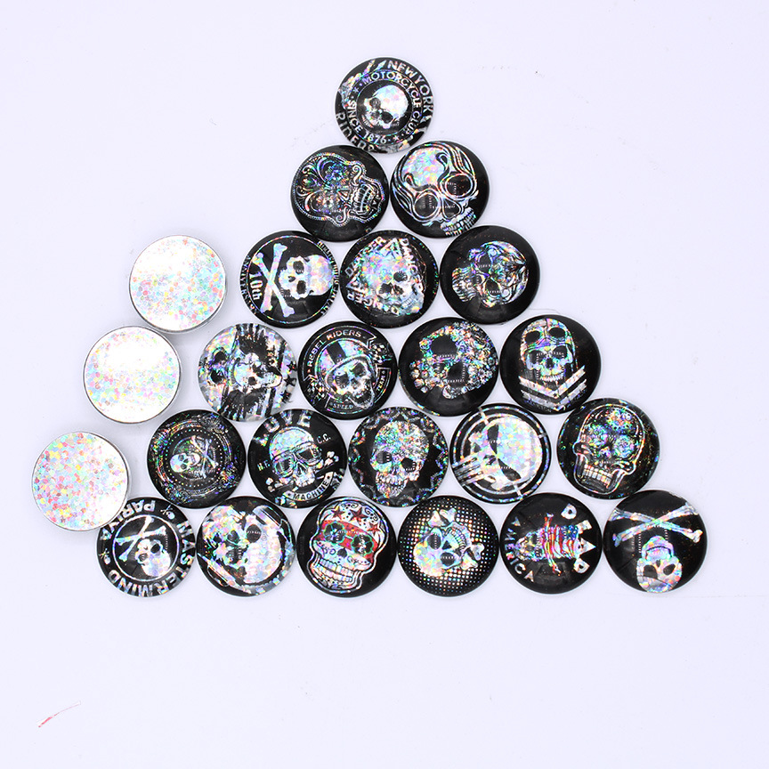 時間宝石光沢のあるガラスパッチリングフェイスイヤリングキーホルダー diy ジュエリーアクセサリー