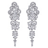 Fashionable metal crystal earings, long earrings, accessory