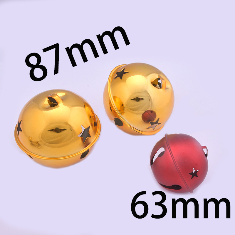 Factory wholesale Samsung Bell Christmas decoration vacuum electroplating paint iron bell DIY handmade material ingot