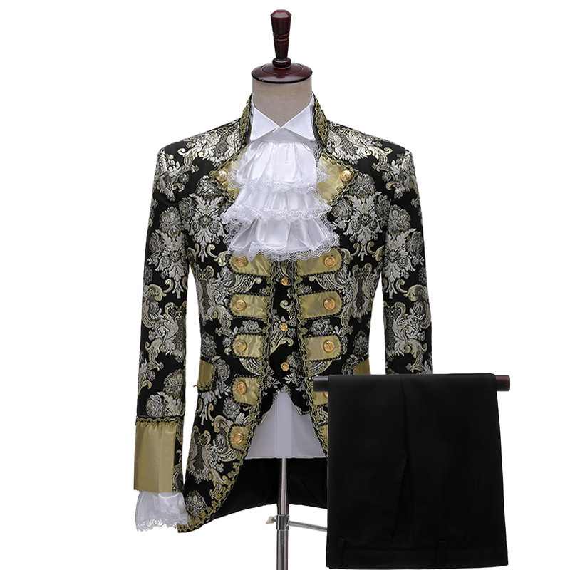 Men's Retro European Palace Stage Performance Dress Drama Prince Prince Prince European Performance Costume Adult Suit