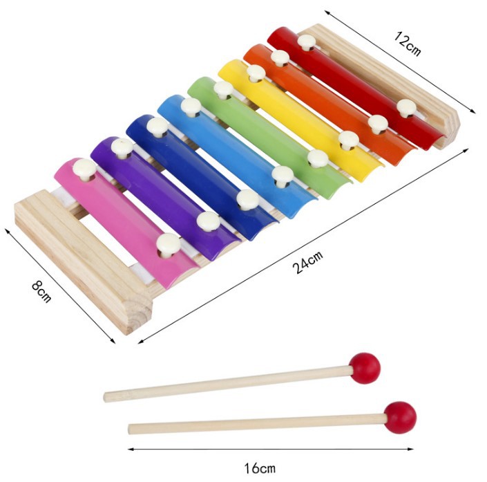 Instrumento de percusión Orff para niños al por mayor - Piano de acero de 8 tonos, piano de percusión de ocho tonos