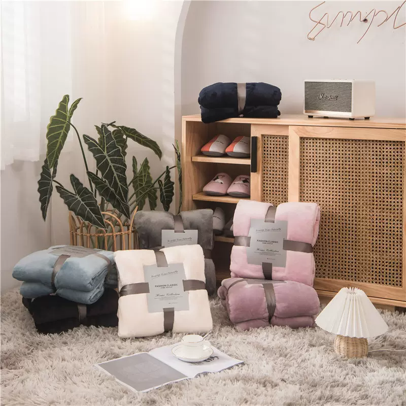 跨境加厚法兰绒毛毯批发冬季家居儿童柔软小毯子保暖盖毯礼品批发