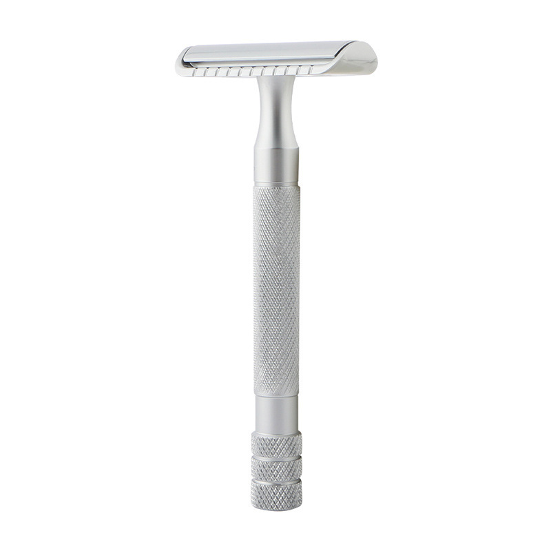 Factory direct supply manual old-fashioned razor shaving knife safety closed double-edged blade head men's metal gift scraper Factory direct supply manual old-fashioned razor shaving knife safety closed double-edged blade head men's metal gift scraper