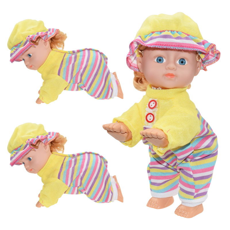 Muñeca de arrastre eléctrica Linda muñeca para niños sonido eléctrico y luz Twist Butt Amazon juguete puesto transfronterizo