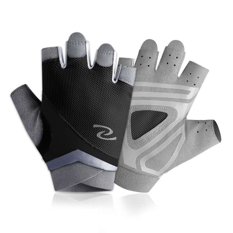Hombres y mujeres guantes de fitness nueva yoga bicicleta deportes al aire libre ciclismo transpirable fino sol-prueba medio dedo guantes