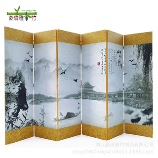 广州竹木家具厂木质屏风新中式木制屏风竹木隔断折叠屏风加工定制