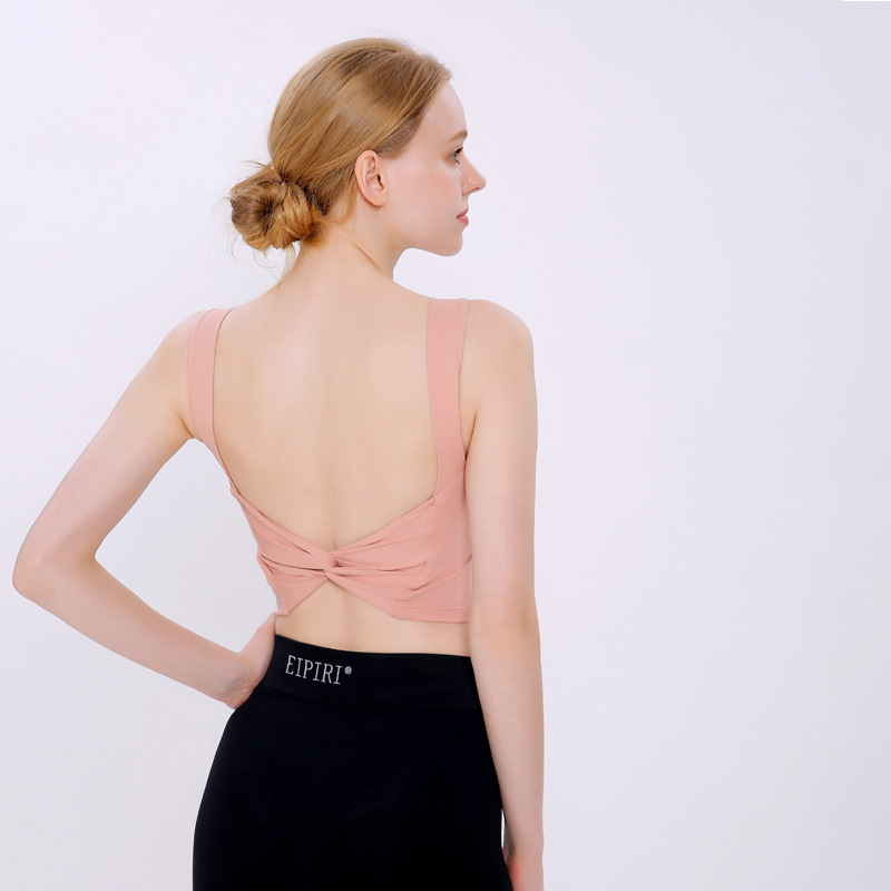 2020 nuevo estilo coreano yoga chaleco deportivo belleza de las mujeres espalda envuelta en el pecho a prueba de golpes de secado rápido Honda Pilates barra elástica alta