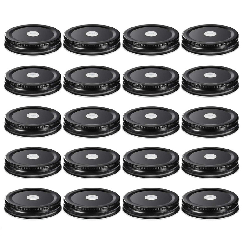 Amazon labeling service 70MM87MM tinplate lid with hole Mason jar integrated cover