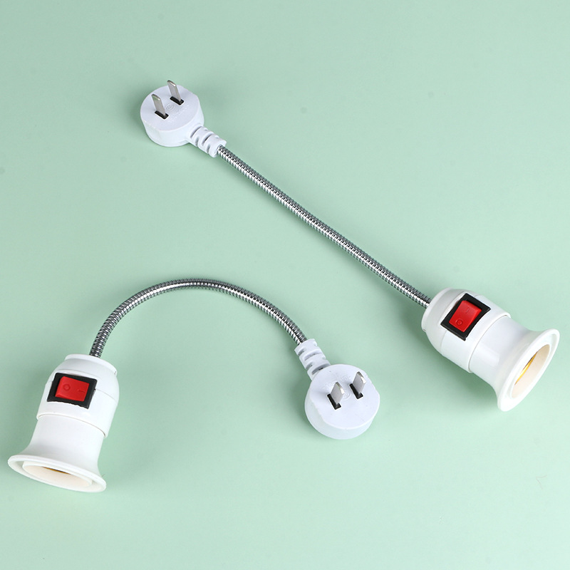 Portalámparas E27 con Cable, Base Flexible con Interruptor, para Bombillas E27, Fabricante Transfronterizo